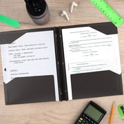 Five Star Stay-Put Plastic and Prong Folder, Black
