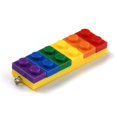thumbnail image 3 of 50 pc Rainbow Opaque Acrylic Pendants with Platinum Iron Loop Long Rectangle Building Block Charms Colorful 51.5x16x8mm Hole: 2mm, 3 of 3