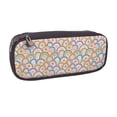 thumbnail image 2 of Lsque Rainbow Flowers Printed Big Capacity PU Leather Pencil Case Large Pencil Pouch Stationery Pen Bag Pencil Holder for Teen, 2 of 6
