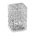 thumbnail image 2 of Woven Texture Square Storage Box Desktop Stationery Organizer and Pen Holder Multi-functional Cosmetics Rack for Office Campus and Home Decor, 2 of 6