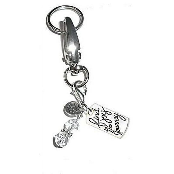 Hidden Hollow Beads Women's Keychains - Find Joy Key Ring Charm - Bag Charm