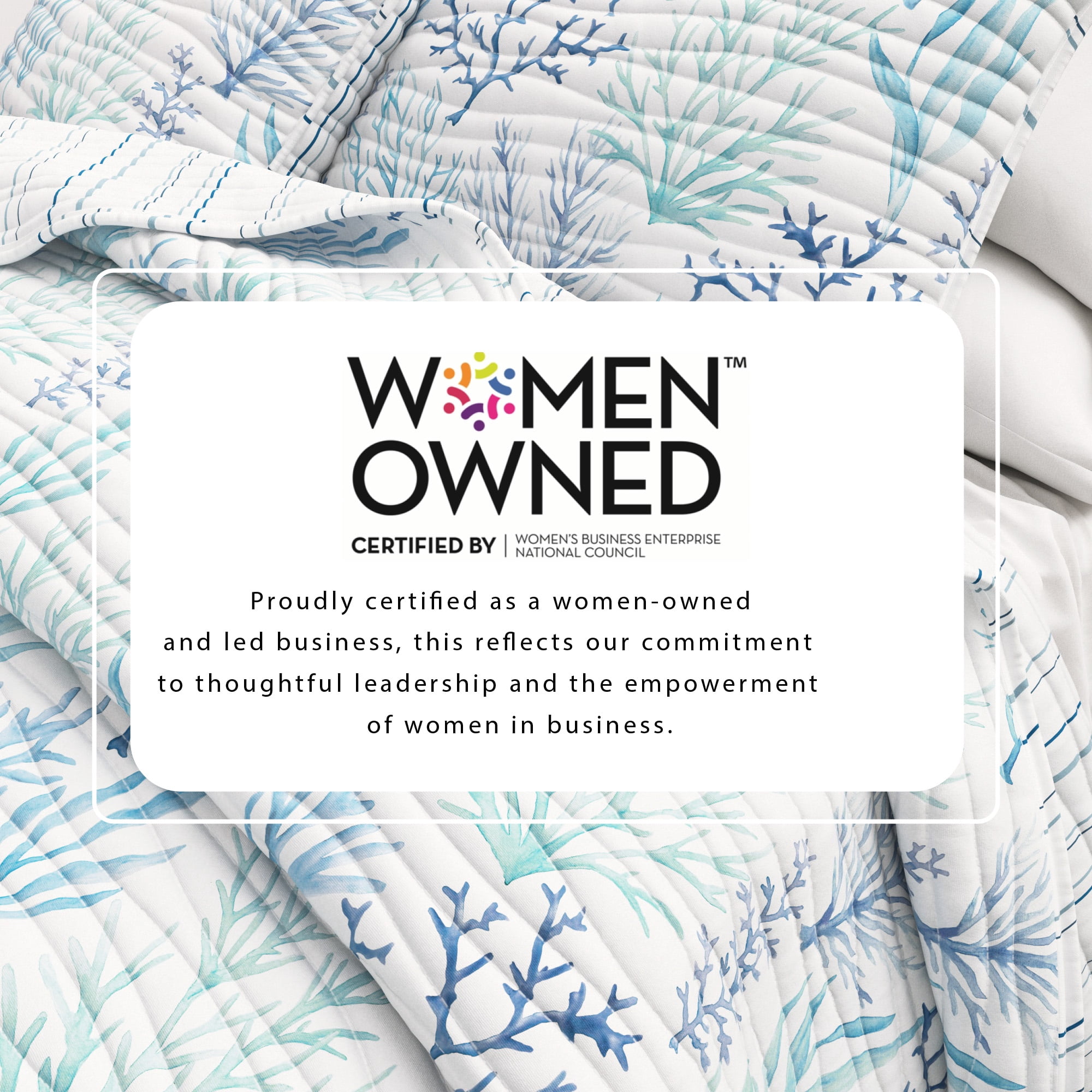 Coastal Quilt Set - Lightweight, Soft, All-Season - 2-Piece Reversible Bedding Set (Twin / Twin XL, Watercolor Coral)