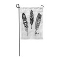 thumbnail image 1 of NUDECOR Bohemian Chic Ink Pattern Boho Feathers Creative Black Contour Work Garden Flag Decorative Flag House Banner 28x40 inch, 1 of 1