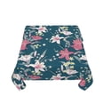 thumbnail image 5 of Wukai Lilies Flowers Waterproof Tablecloth for Kitchen Dining, Fits Square Tables for 2-4 Seats -54"x54", 5 of 7