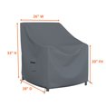 thumbnail image 2 of Covers&All Outdoor Chair Covers, Made of 12 Oz Waterproof & UV-Resistant Cover Max Fabric, Suitable for Indoors/Outdoors (33" H x 28" D x 26" W, Grey), 2 of 7
