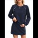 thumbnail image 1 of Conjuntos de Dos Piezas para Mujer, para Estar en Casa, para Otoño, con Top y Falda de Larga. Azul Marino XL, 1 of 10