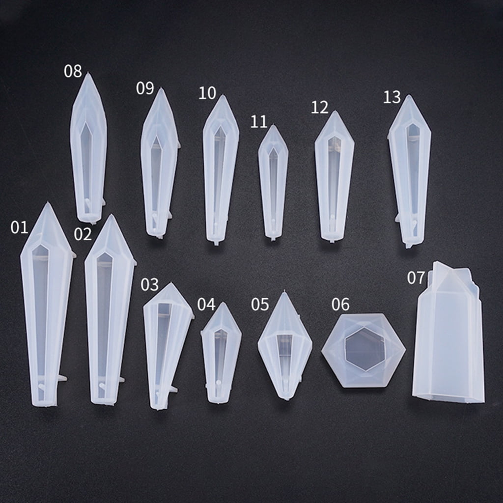 ✪ 1 Set Crystal Epoxy Resin Mold Pendulum Casting Silicone Mould Crafts Making Too