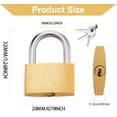 thumbnail image 2 of 4Pcs Solid Brass Padlocks,Happon 20mm/0.79in Small Lock Shackle with 12 Pcs Keys Waterproof Storage Lock Mini Keyed Padlocks for Luggage Locker Sheds Warehouse Garage Hasp Storage Outdoors Fence, 2 of 7