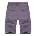 thumbnail image 2 of FUZHIQ Men's Cargo Shorts Elastic Waist Drawstring Sport Shorts Loose Fit Knee Length Shorts Summer Casual Cotton Hunting Shorts with Multi Pockets,S, 2 of 6