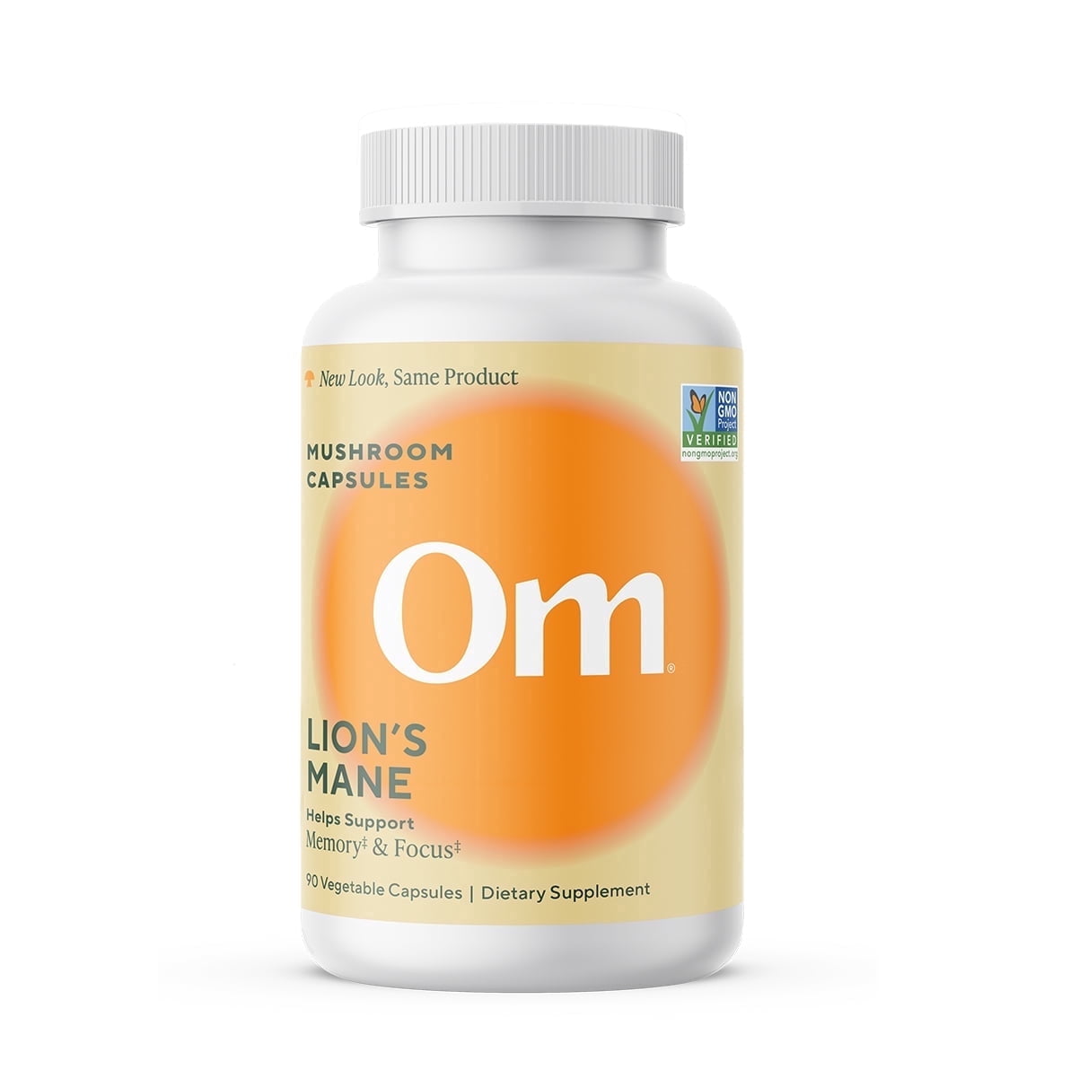 Om Mushrooms - Lion's Mane Mushroom Superfood Capsules, Supplements for Memory, Focus, Brain Support, 90ct