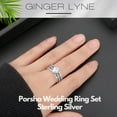 thumbnail image 3 of Porsha Wedding Ring Set for Women Engagement Ring Two Matching Bands Sterling Silver by Ginger Lyne, 3 of 7