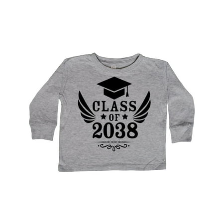 

Inktastic Class of 2038 with Graduation Cap and Wings Gift Toddler Boy or Toddler Girl Long Sleeve T-Shirt