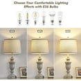 thumbnail image 2 of 27.5" Vintage Farmhouse Table Lamps Set of 2 Bedside Lamp, 3 Way Dimmable Bedroom Lamps with 2 USB Ports +AC Outlet Touch Nightstand Lamp Rustic Lamp (Antique Gray), 2 of 14