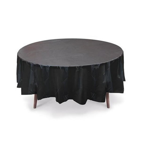 Gift Expressions Tcrh Blk 6 Round Table, Black Round Plastic Table Covers