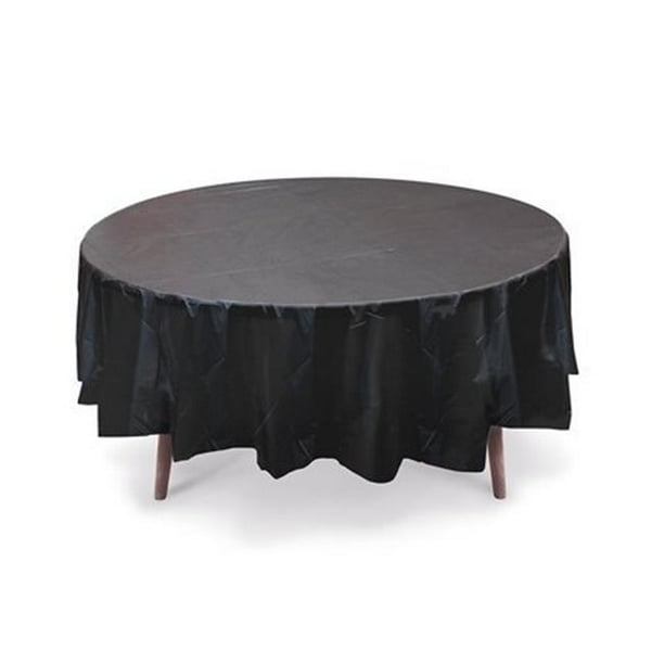 Gift Expressions Tcrh Blk 6 Round Table Cover 44 Black Case Of 19 Com Gift Expressions Tcrh Blk 6 Round Table, Black Round Plastic Table Covers
