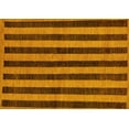 thumbnail image 1 of Ahgly Company Machine Washable Indoor Rectangle Abstract Yellow Modern Area Rugs, 3' x 5', 1 of 4