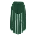 thumbnail image 4 of Doomiva Womens Elegant Ballroom Dance Skirt High Low Flowy Ballet Midi Skirt Practice Dancewear Dark Green L, 4 of 5