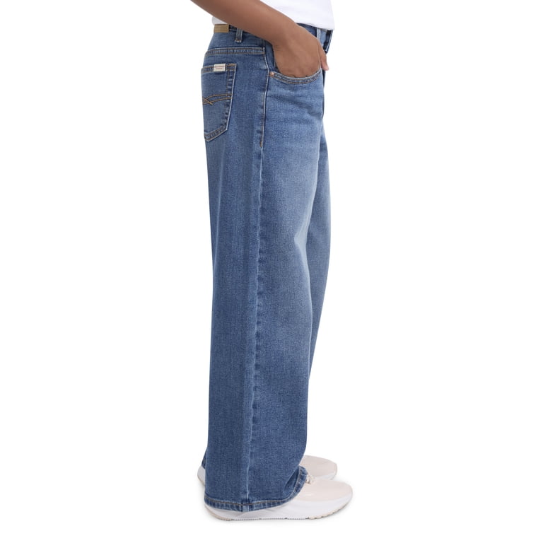 Levi Strauss Signature Girls' Baggy Straight Leg Jeans, Sizes 2T
