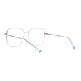thumbnail image 2 of Womens Metal Rim Butterfly 100% Blue Light Flitering Computer Glasses Silver Black, 2 of 4