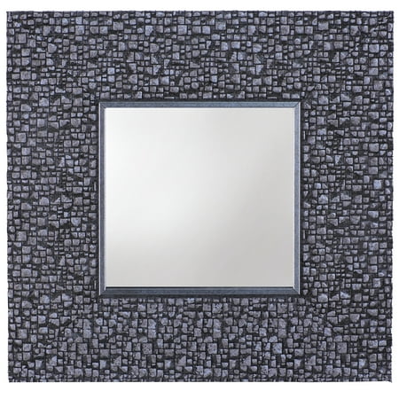 Silver Brown Accent Decorative Square, Decorative Square Wall Mirrors Set Of 4