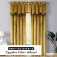 thumbnail image 4 of Regal Home 2 Panel Egyptian Velvet Blackout Bedroom Curtain Set, 54x84in Gold, 4 of 6