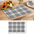 thumbnail image 6 of Buffalo Plaid Placemats Set of 4 Charcoal Gray Farmhouse Gingham Striped Place Mats Indoor Wipeable Table Mats Washable Cloth Dining Table Placemats for Kitchen Holiday Party Home Decor 13x19 Inch, 6 of 9