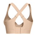 thumbnail image 5 of VISALY Jelly Bras for Women Plus Size Seamless Wireless Lifting Bra Full Coverage V‑Neck No Underwire Support Bralette Wide Strap Smoothing Soft Comfy Lift Minimizer Push Up T‑Shirt Bra Beige M, 5 of 6