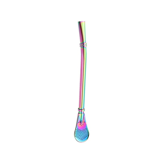 Zmeidao Stainless Steel Straw Filter Spoon, Reusable Drinking Spoon Straws, Suitable For Fruit Juice With Pulp, Watermelon, Milk Tea