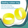 thumbnail image 3 of Greeniant Anillo de mango de raqueta de tenis de silicona, 2 piezas, banda de raqueta elástica reutilizable portátil, sobregrip deportivo para ejercicio Tenis Amarillo Greeniant OD003491-05, 3 of 6