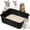 black, variant on Stainless Steel Cat Litter Box - Metal High Sided Cat Pan, Large Stainless Steel Box, Indoor Litter Tray, Non Stick, No Smell, Easy-Clean Design for Hygienic Pet Care – Large Size for All Cats
