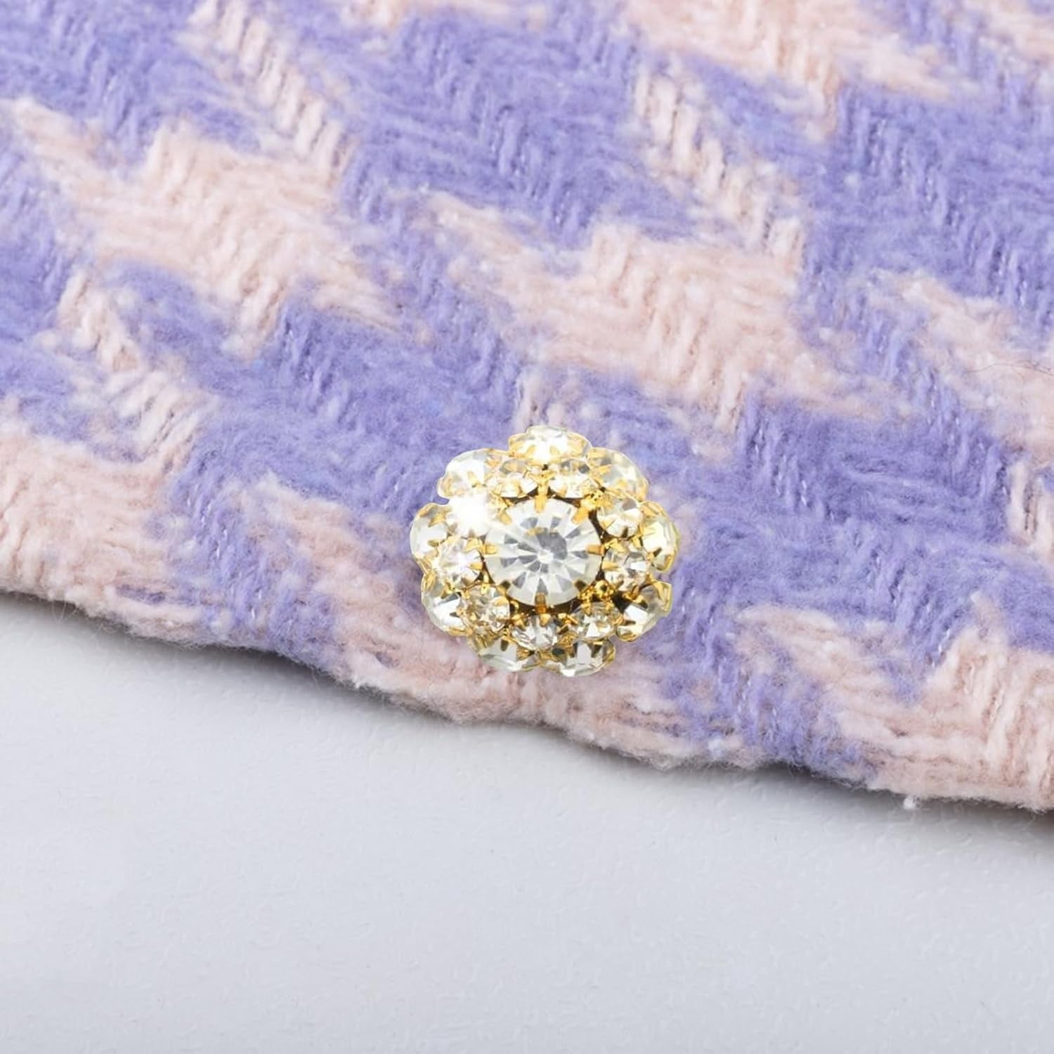 10PCS Rhinestone Button Covers,Crystal Buttons for Clothing,Detachable Shirt Button Clips Buttons Jewelry,Button Snaps with Pliers Press,Decorative Buttons for Dress Suit Tux Shirt Accessories