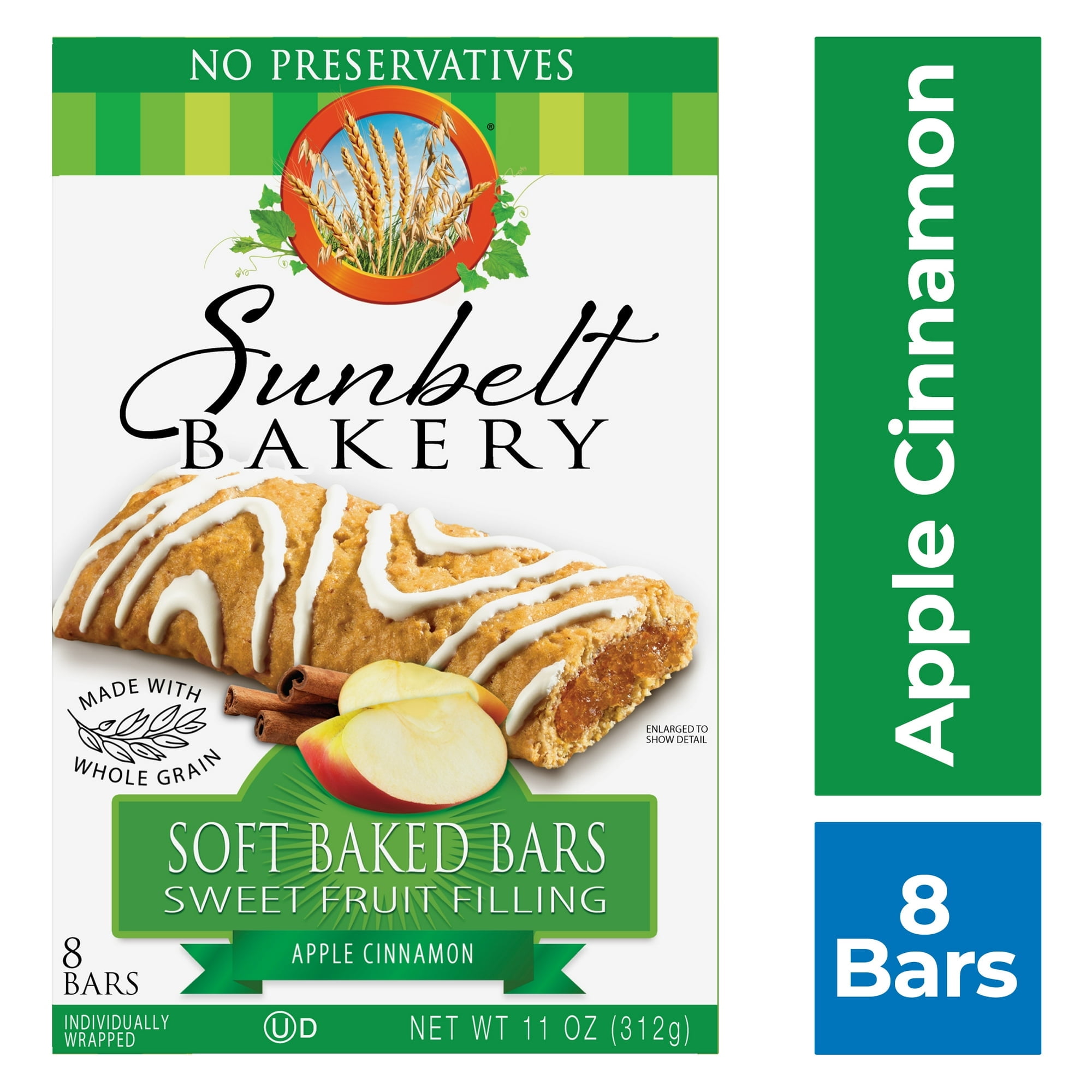 Sunbelt Bakery Soft Baked Bars Apple Cinnamon, 3 Pack (8 Count Each) – with Bowl by OMA