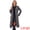 Gray, variant on Women's Long Faux Suede Jacket Fall Winter Trench Coat with Pockets L Gray
