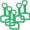 Green, variant on Rubber Octopus (Octo) Holder, Blue, (5 Pack)