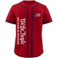thumbnail image 3 of Men's 250th Anniversary Patriotic Baseball Jersey 1776-2026 America Flag Short Sleeve Button Down Tops Casual Vintage Printed Shirts 2026 Red S, 3 of 4