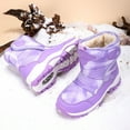 thumbnail image 6 of Dakaela Boys Girls Toddler Snow Boots Waterproof Non Slip Outdoor Winter Shoes Kids Fleece Lined Cold Weather Shoes with Arch Support Purple 13, 6 of 7