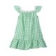 thumbnail image 3 of Vestido Beebay a cuadros con detalle de encaje verde, 7 años, 3 of 5