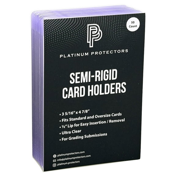 Platinum Protectors Semi-Rigid Card Holders for Graded Card Submissions