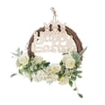thumbnail image 1 of Corona de Pascua, corona de pared, adorno de conejito, decoración de ventana, corona de festival para Blanco, 1 of 9