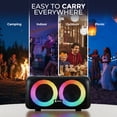 thumbnail image 4 of OXAA ThunderOX Wireless Bluetooth RGB Speaker – 40W Boombox with Deep Bass, 6.5" Drivers & 3" Tweeter, 4 of 8