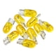 thumbnail image 1 of 10uds DC 12V T10 W5W LED Incandescente Tablero Luz Amarillo para Coche, 1 of 1