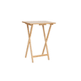 thumbnail image 2 of Mainstays Folding TV Tray Table Set of 2 with Storage Rack, Natural, Rubberwood, Indoor, 19" L x 14.5" W x 26" H, 2 of 12