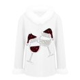 thumbnail image 3 of JJHGVB Christmas Shirts for Women Christmas Party Outfits for Women Long Sleeve Shirts for Women Fall Womens Shirts Womens Shirt Long Sleeve Shirt Women Sweatshirt White XL, 3 of 5