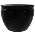 thumbnail image 6 of Red Lantern Large 20" Porcelain Fishbowl Black Planter, 6 of 6