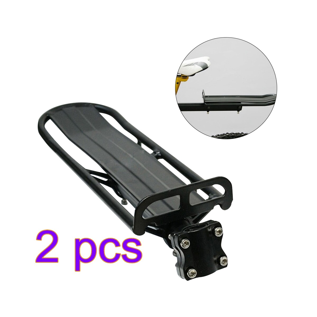 2* Bike Carrier Rack Mount Racks Cycling Cargo Racks Seatpost Rear