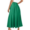 thumbnail image 3 of HAiming Maxi Skirt for Women Elegant High Waist Side Slit Long Skirts Plus Size Casual Tiered Ruffle Hem A-Line Skirt, 3 of 7