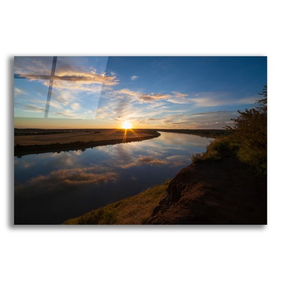 Epic Art 'River Sunset 1' by Joe Reimer Photography, Acrylic Glass Wall Art, 16"x12"