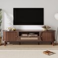 thumbnail image 1 of TV Cabinet - with Doors and Drawers. Rattan TV Cabinet, Solid Wood Doors, Natural Country Style Storage Solutions - Low Panel, 1 of 9