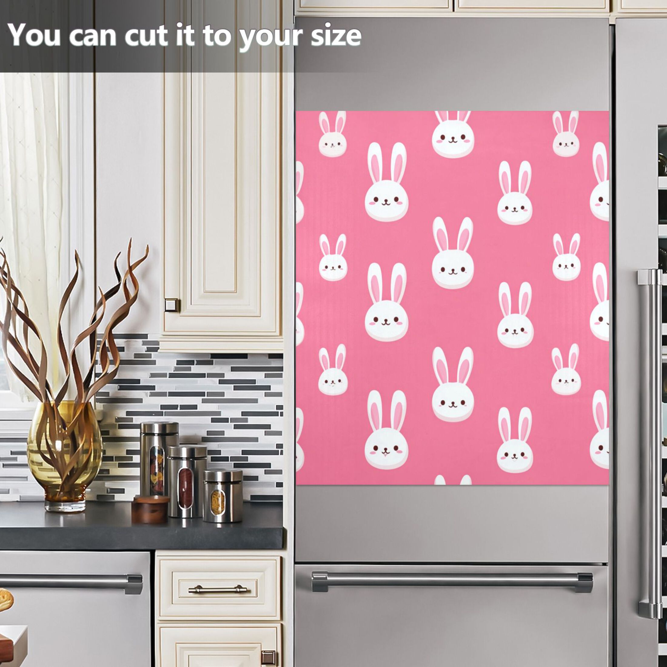 Dishwasher Sticker Magnetic Dishwasher Sticker Magnetic Decorative Sticker Refrigerator Sticker Dishwasher Decorative Stickers Cute White Rabbits