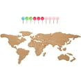 thumbnail image 1 of IFANLANDOR world maps wall cork Cork Board World Map for Travel Record 1 Set, 1 of 4